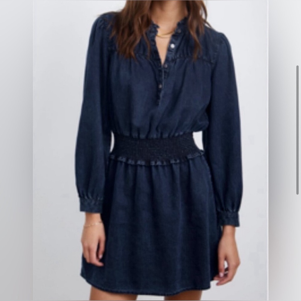 Rails Shawna Dark Vintage Denim
Ruffled Daytime Shirtdress - Small - EUC